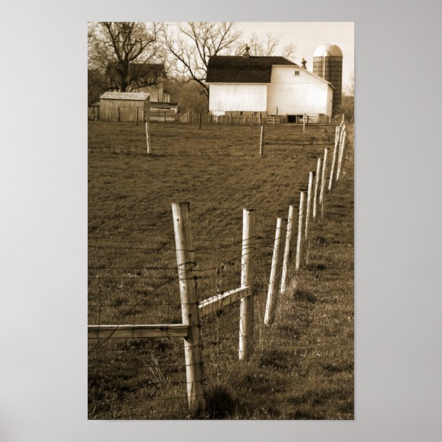 Poster Vintage blanc (Devant)