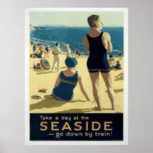 Poster vintage - Bord de mer