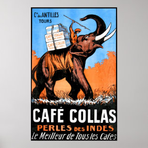 Poster vintage Café Collas