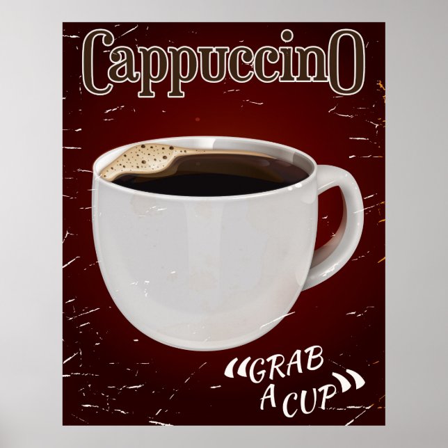 poster vintage cappuccino (Devant)