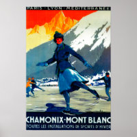 Poster Vintage Chamonix-Mont-Blanc Europe