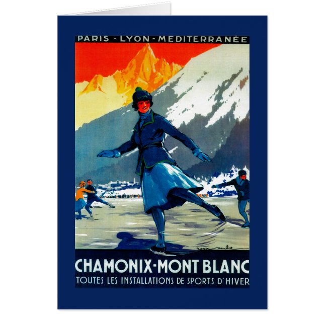 Poster Vintage Chamonix-Mont-Blanc Europe (Devant)