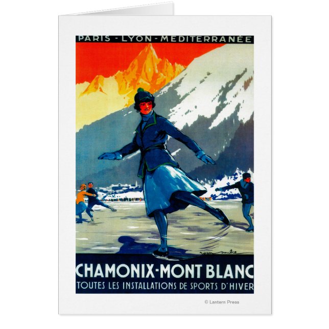 Poster Vintage Chamonix-Mont-Blanc Europe (Devant)