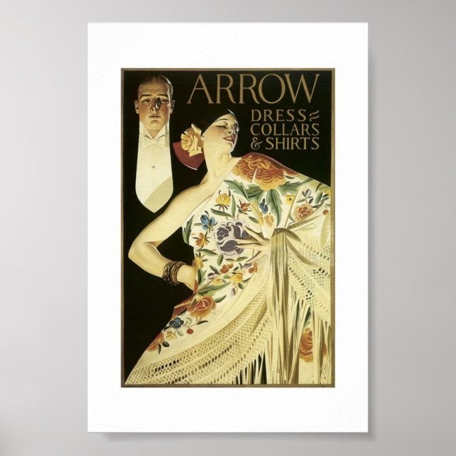 Poster vintage - Chemises fléchées (Devant)