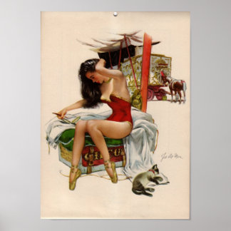 Poster vintage Circus Babe