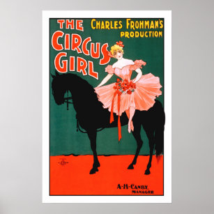 Poster vintage Circus Girl