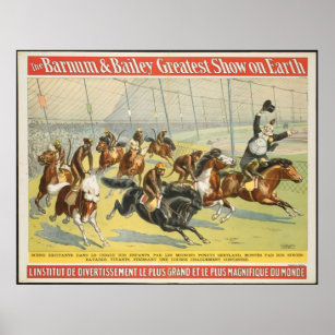 Poster Vintage : cirque Barnum & Bailey -