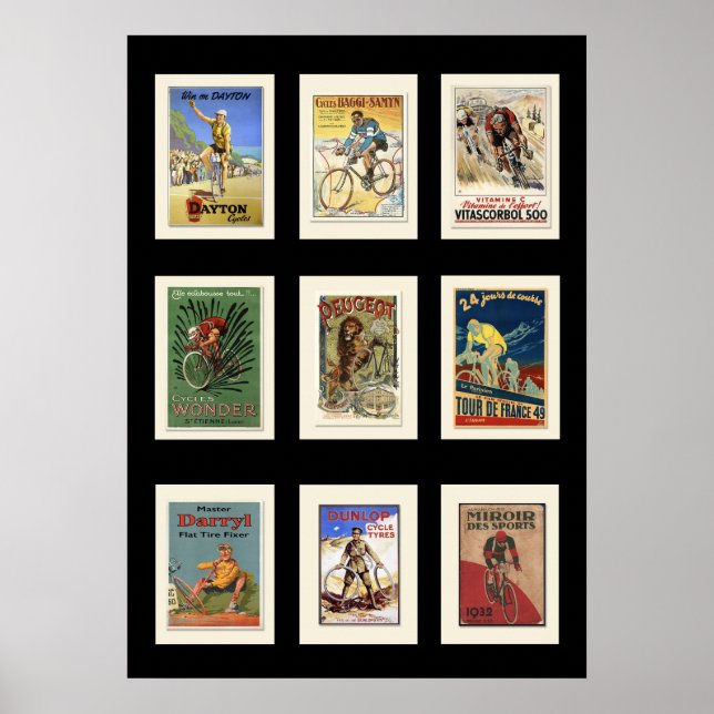 Poster Vintage Cyclisme Cartes postales Collection (Devant)