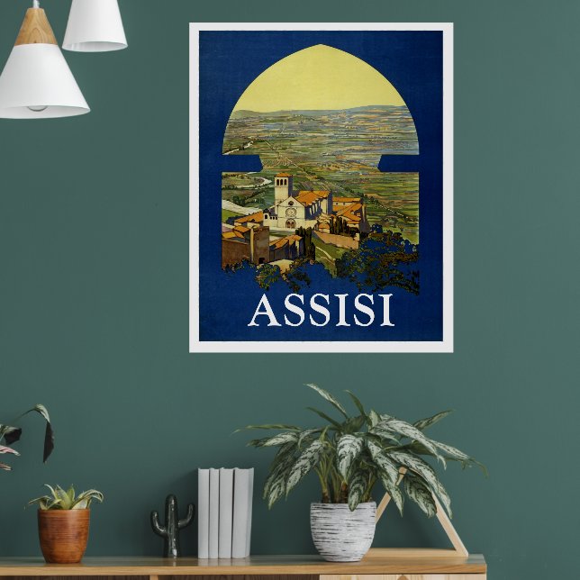POSTER VINTAGE D'ASSISI ITALIE (Salon 1)