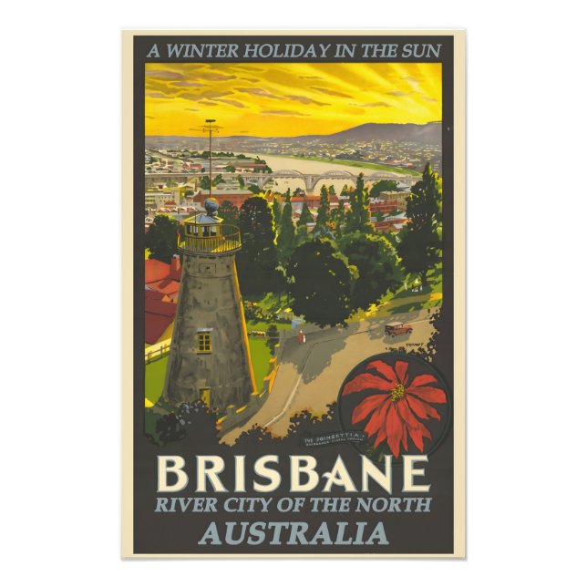 Poster vintage de Brisbane (Devant)