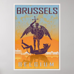 Poster vintage de Bruxelles