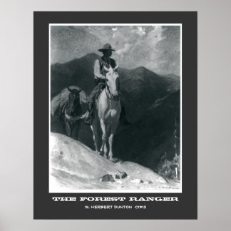 Poster Vintage de Cowboy du Forest Ranger