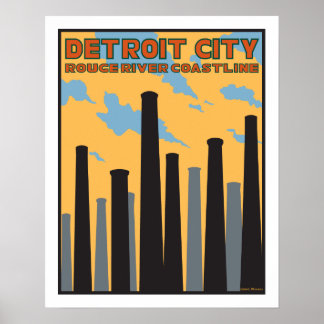 Poster vintage de Detroit