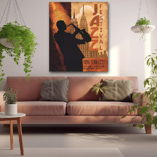 Poster vintage de jazz à New York