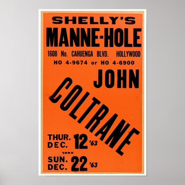 Poster vintage de jazz Coltrane Live (Devant)