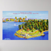 Poster vintage de l'île de Vancouver