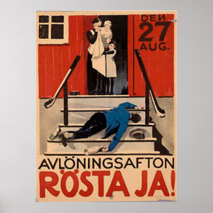 Poster vintage de l'interdiction polonaise 1922 Gr