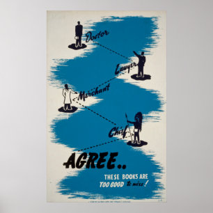 Poster vintage de livres