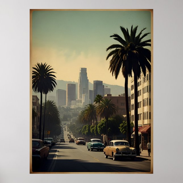 Poster vintage de Los Angeles (Devant)