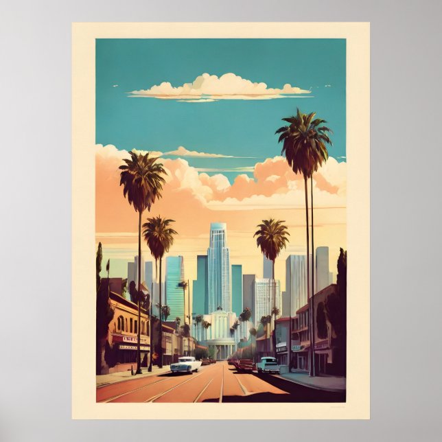 Poster vintage de Los Angeles (Devant)