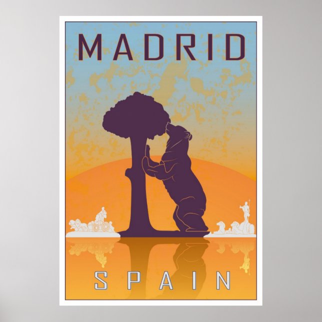 Poster vintage de Madrid (Devant)