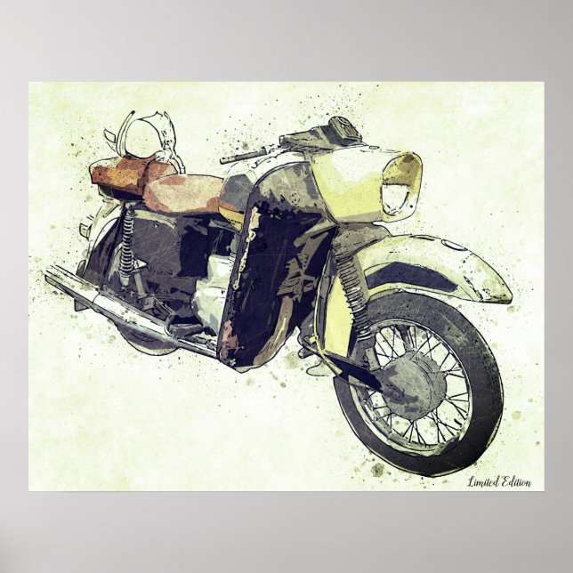 Poster vintage de moto (Devant)