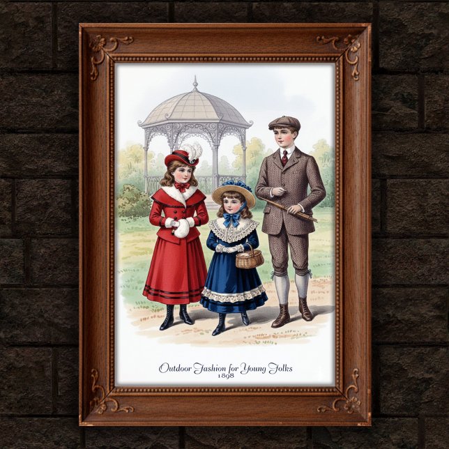 Poster Vintage de mur de mode extérieur 1898 (Créateur téléchargé)