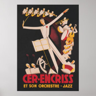 Poster vintage de musique orchestre