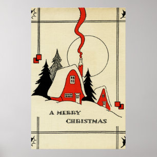 Poster vintage de Noël