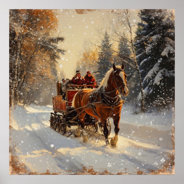 Poster vintage de Noël (Devant)