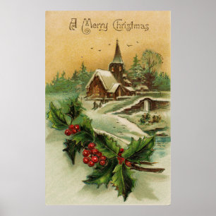 Poster vintage de Noël