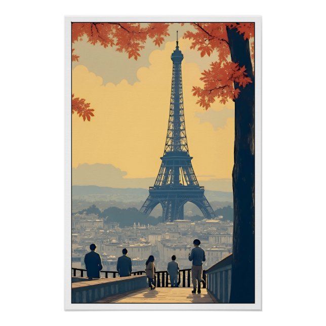 Poster vintage de Paris (Devant)