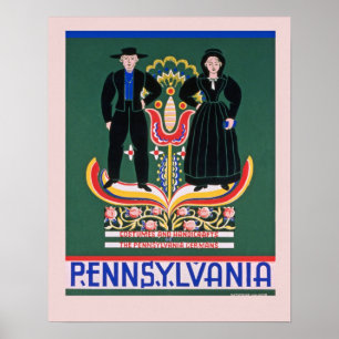 Poster vintage de Pennsylvanie