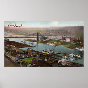 Poster vintage de Pittsburgh 1800