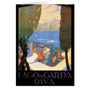 Poster vintage de policier de Lago di Garda Lake