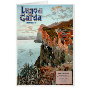 Poster vintage de policier de Lago di Garda Lake