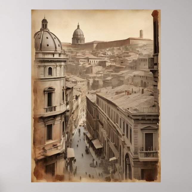 Poster vintage de Rome (Devant)