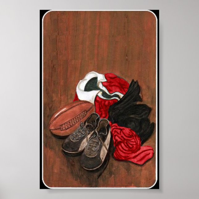 Poster vintage de rugby (Devant)