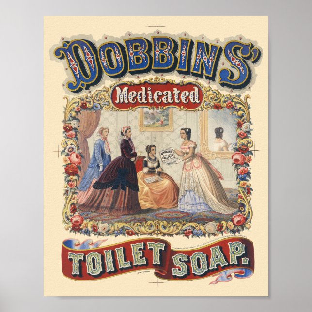 Poster vintage de savon de toilette médicamenteux  (Devant)