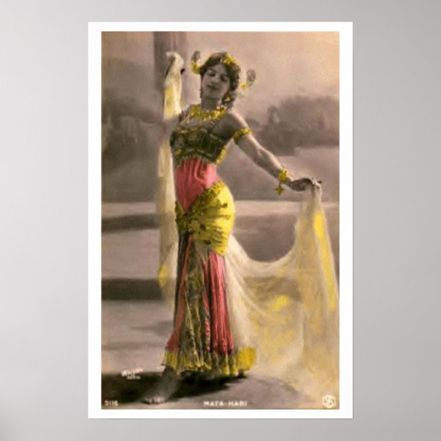 Poster vintage de séductrice Mata Hari Enchantress (Devant)