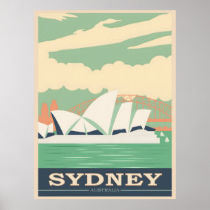 Poster vintage de Sydney