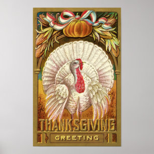 Poster vintage de Thanksgiving