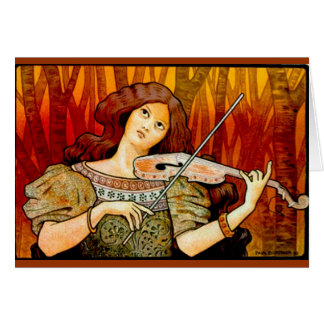 Poster vintage de violon de musique Lecons