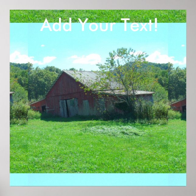 Poster Vintage Decaying Barn (Devant)