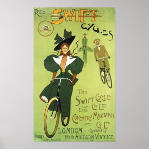 Poster vintage des cycles rapides
