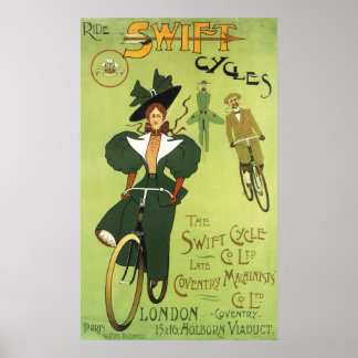 Poster vintage des cycles rapides