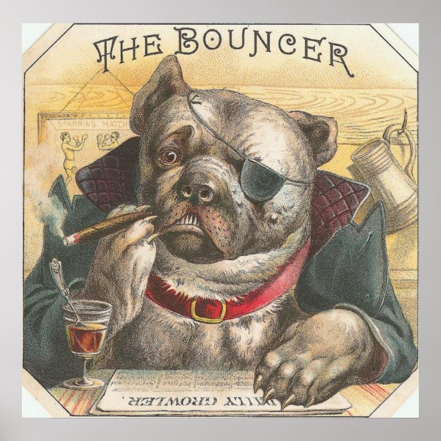 Poster Vintage Dog Bouncer Bar (Devant)