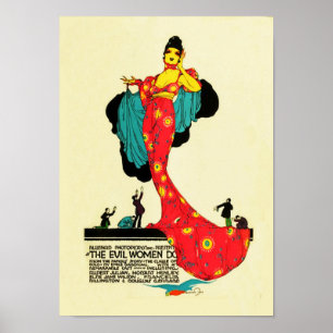 Poster vintage du film silencieux