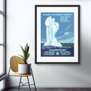 Poster vintage du parc national Yellowstone