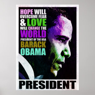 Poster vintage du Président Obama